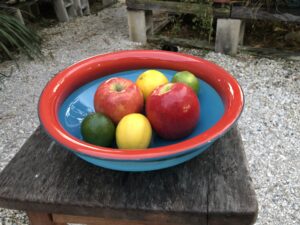 custom hand blown glass fruit bowl serving platter